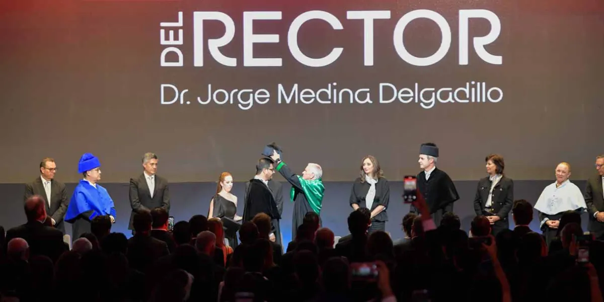Jorge Medina, el nuevo rector de Upaep; Emilio José Baños rindió su último informe