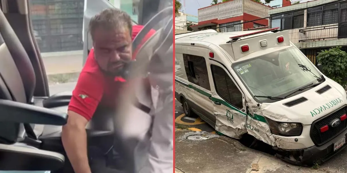 “¡Ando bien pedo, wey!”: operador de ambulancia del IMSS choca contra varios autos y atropella a joven en Azcapotzalco. VIDEO
