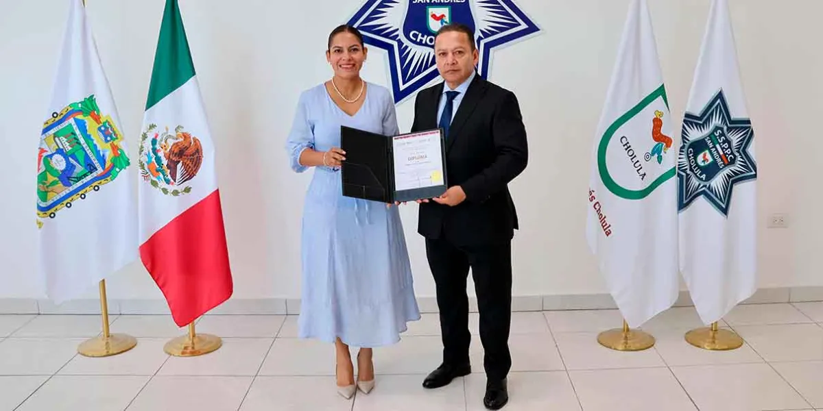 Secretario de Seguridad de San Andrés Cholula concluye diplomado nacional