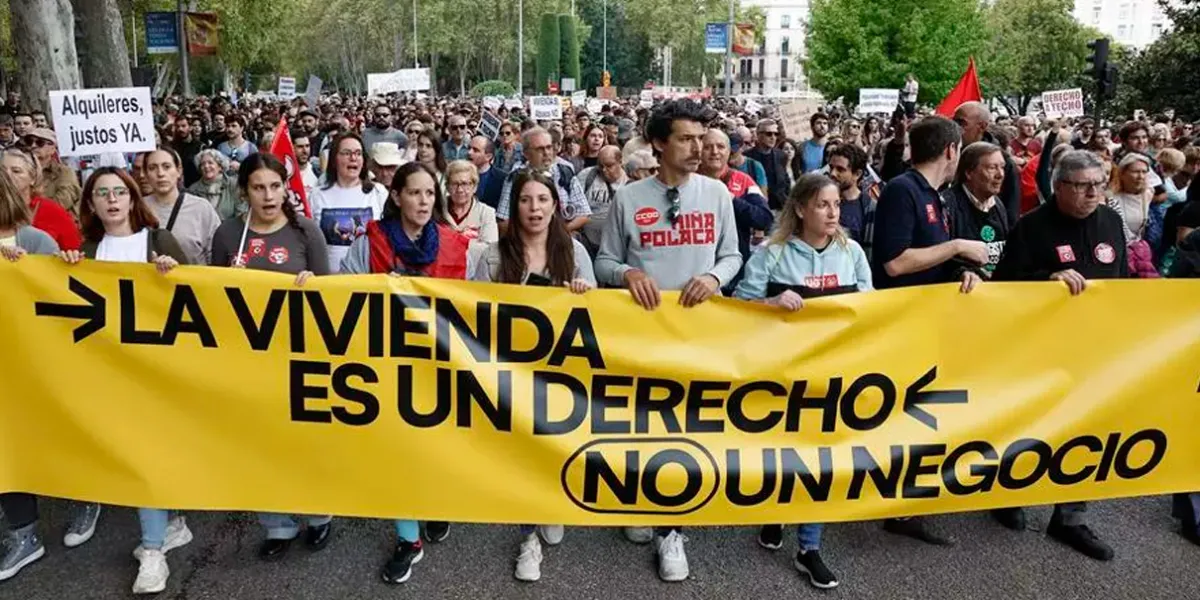 Crisis de vivienda en España; protestas por rentas impagables y la compra es imposible