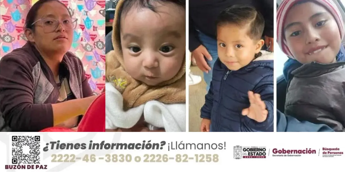 Madre y sus tres hijos desaparecieron en Zacatlán 