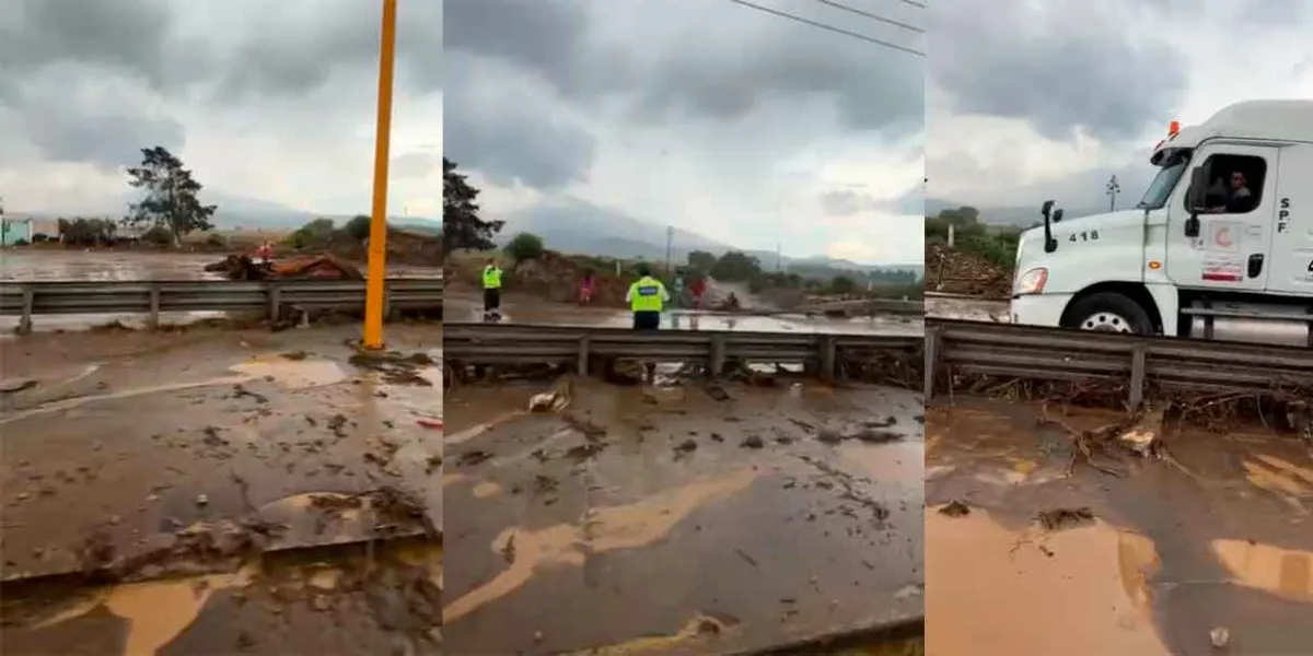Lluvia desborda barranca en Esperanza y deja calles cubiertas de lodo