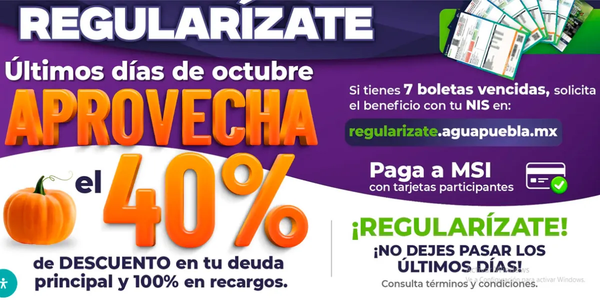 Agua de Puebla invita a aprovechar últimos días del programa “Regularízate” 