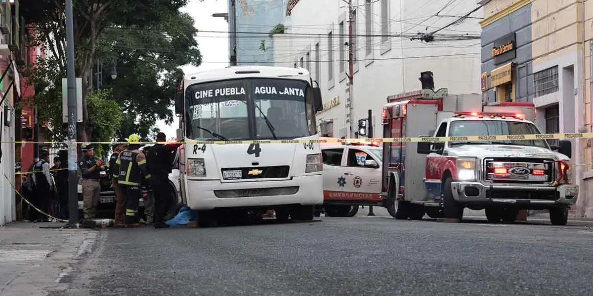 Muere joven atropellada por Ruta 4 en el Centro Histórico de Puebla