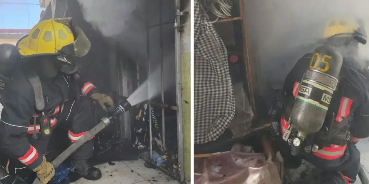 Incendio consume casa en la Obrera Textil y deja a una mujer intoxicada
