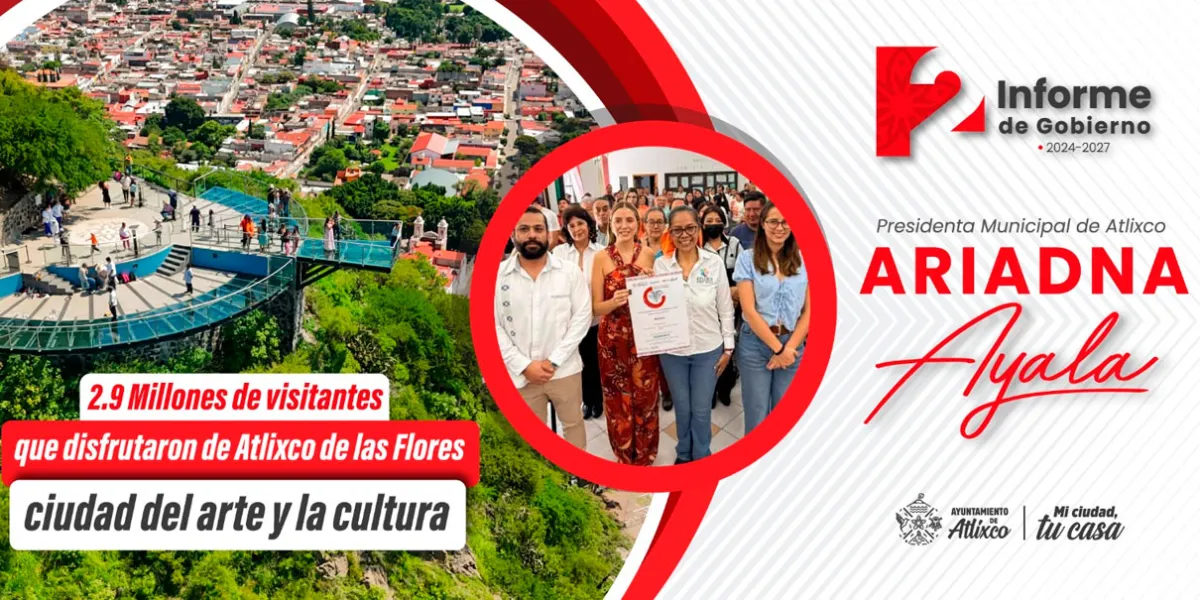 Dos años de resultados: Atlixco se consolida como un gran destino turístico nacional e internacional