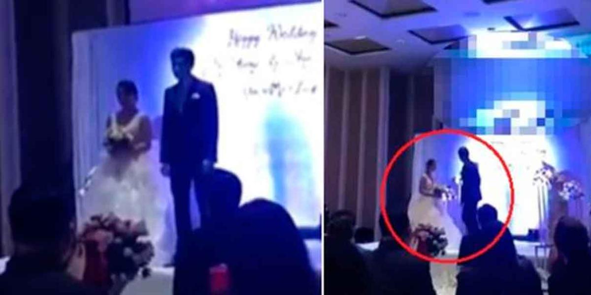 Hombre expone infidelidad de su novia en plena boda
