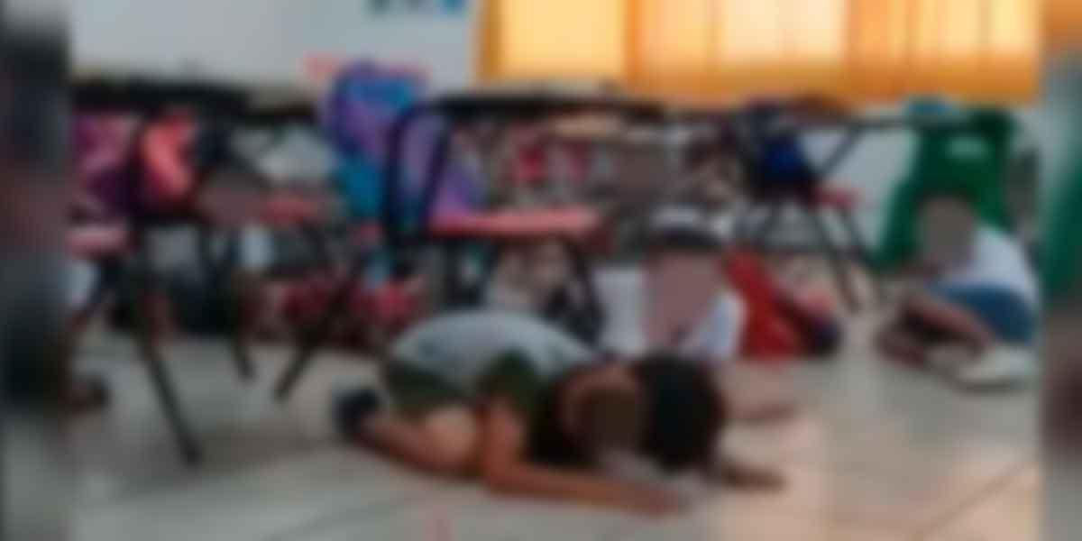 VIDEO. ¡TODOS ABAJO! Balacera provoca terror en niños de primaria en Sonora