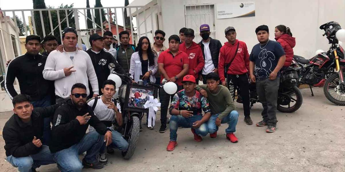 Con rodada de motos y bicis despiden a Daniel baleado en Tecamachalco