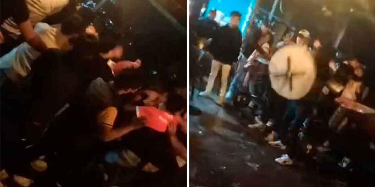 VIDEO. Jóvenes borrachos arman la campal en el bar Kings Beer en Texmelucan