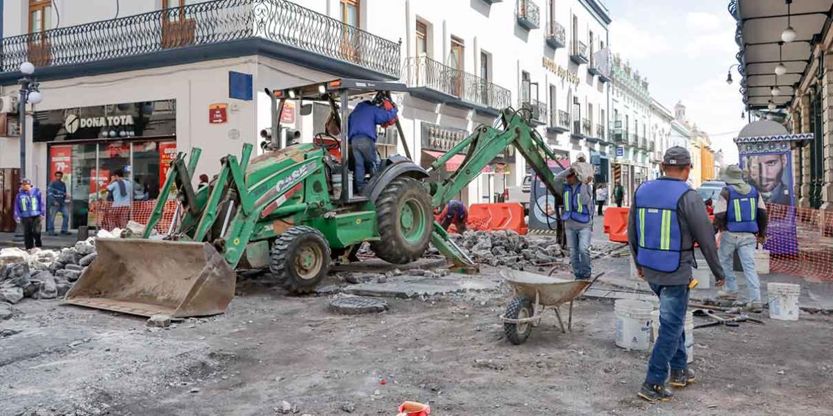 Ayuntamiento de Puebla descartó daño patrimonial en obras del centro histórico