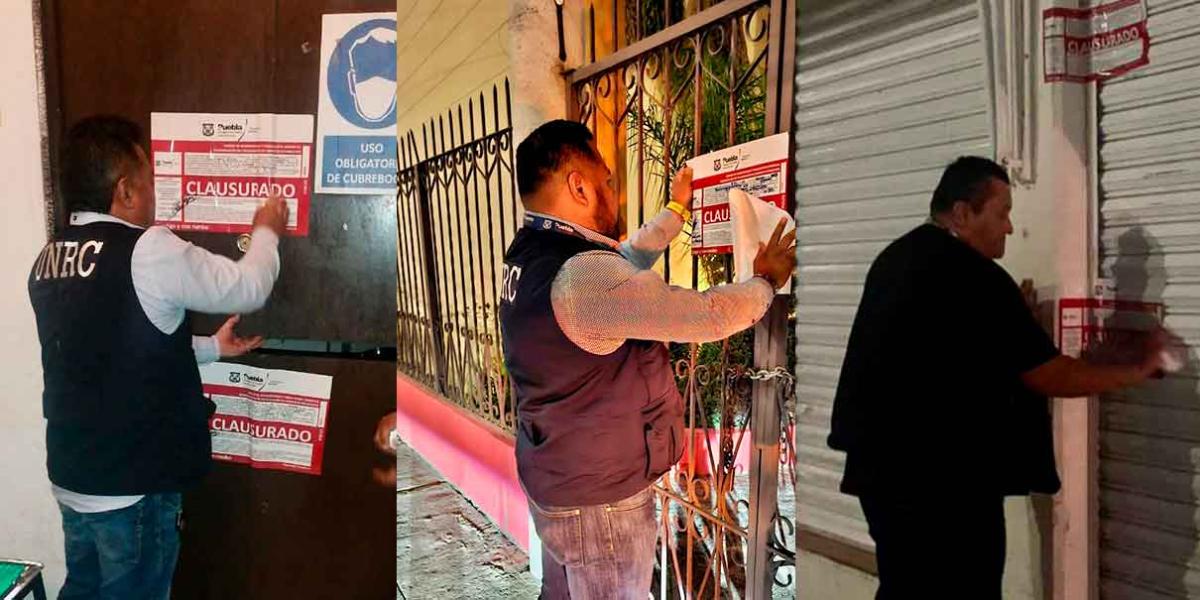 Gobierno Municipal clausura 14 negocios de diferentes giros en Puebla; operaban fuera de la norma