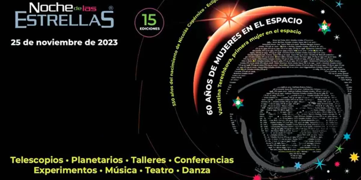 Este sábado la “Noche de las Estrellas 2023” en varias sedes de Puebla