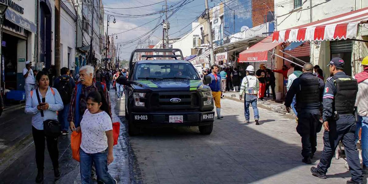 Fuerte movilización en operativo de la 16 Poniente; comerciantes piden diálogo con edil