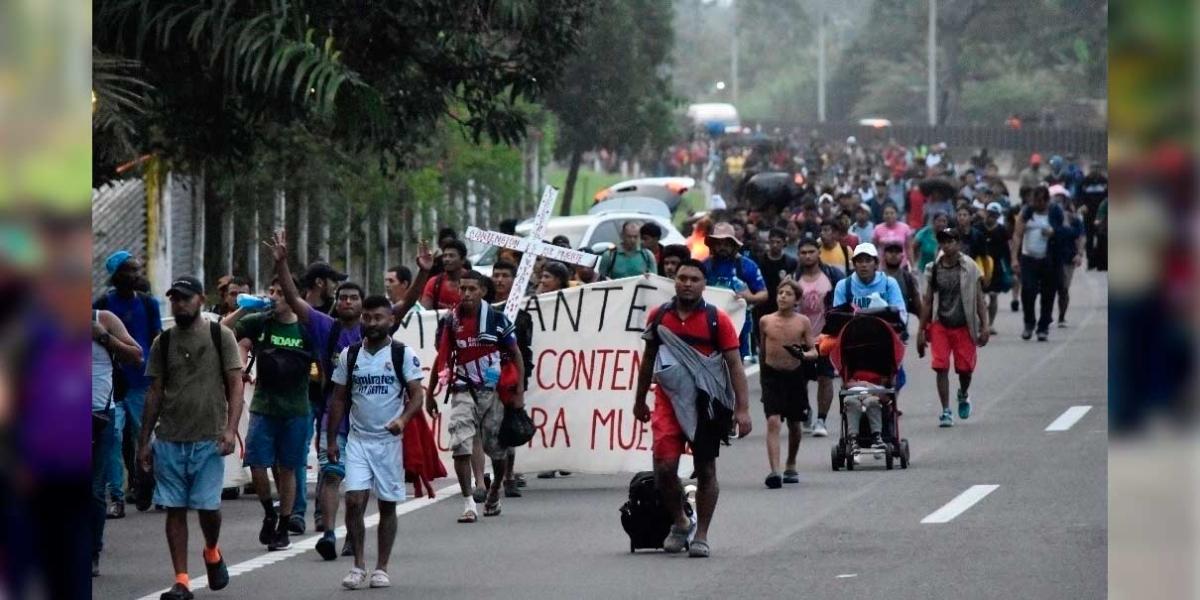 La caravana migrante va con rumbo a la frontera de México, cruzar a USA es la meta