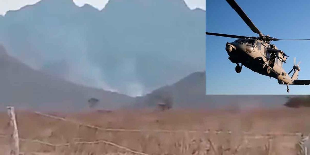 Por golpear cableado en Sinaloa, helicóptero Mi-17 de la Semar aterriza de emergencia