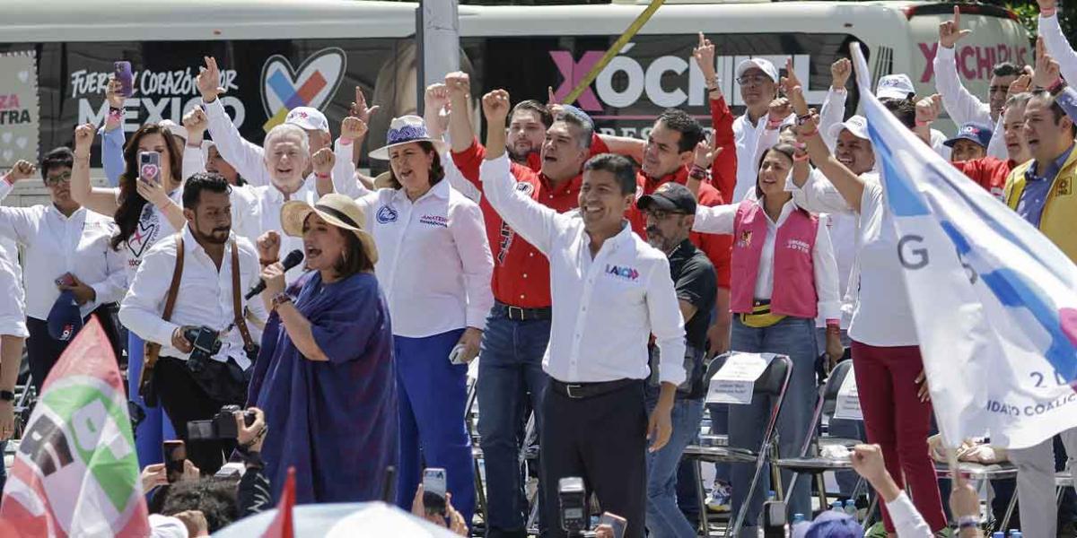 Ante más de 38 mil personas y cobijado por Xóchitl Gálvez, Lalo Rivera cerró su campaña