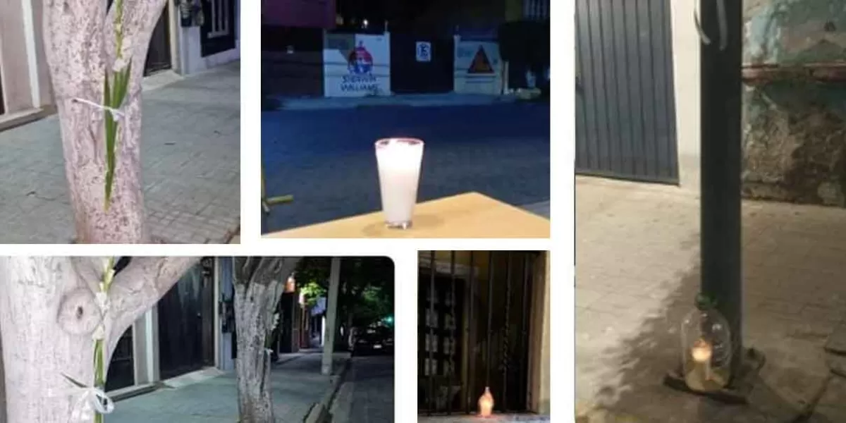 Vecinos de Tehuacán protestan contra la inseguridad con flores y veladoras