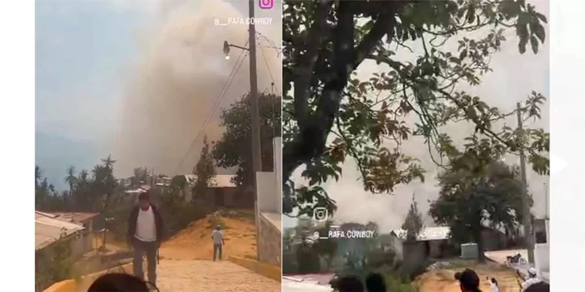 Terr0r y miedo causa incontrolable incendi0 en cerro de Quimixtlán