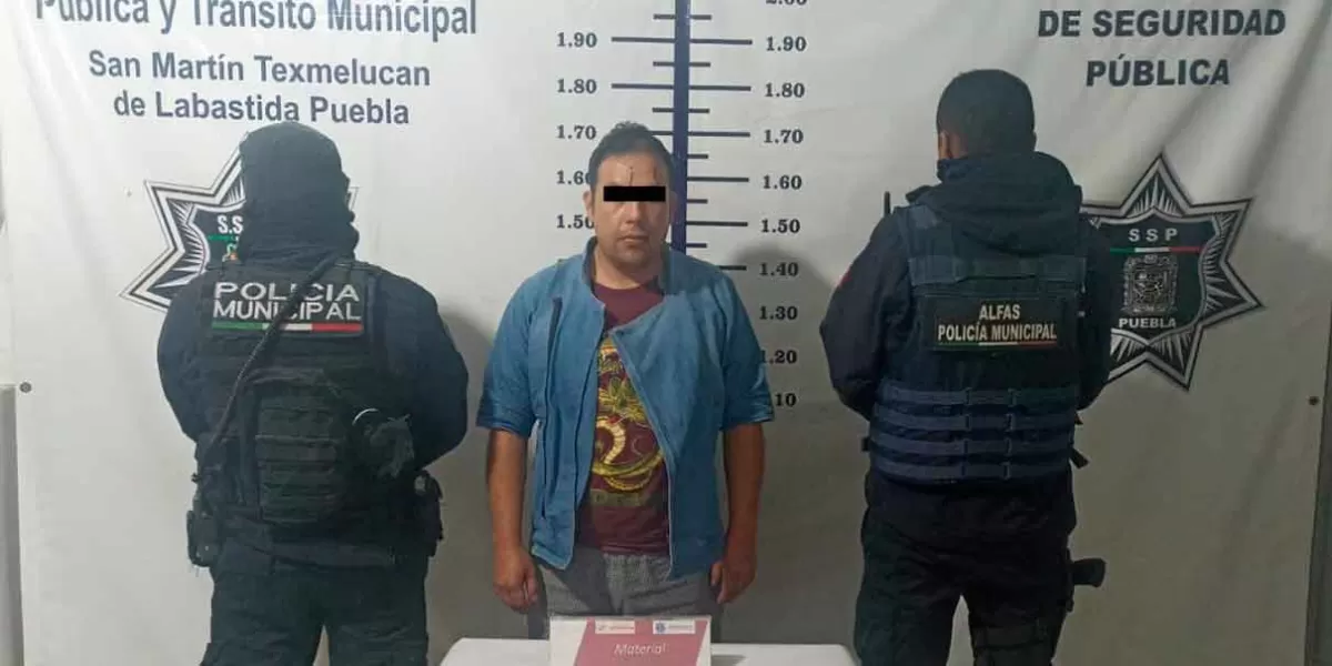 Tras golpear con un bat a una mujer e hijo, colombiano es detenido en Texmelucan