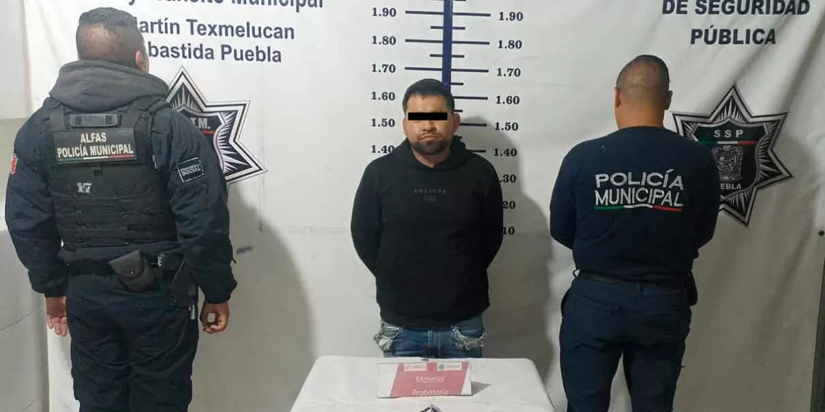 Mario “N” es arrestado en Texmelucan tras accidente; manejaba ebrio y con droga