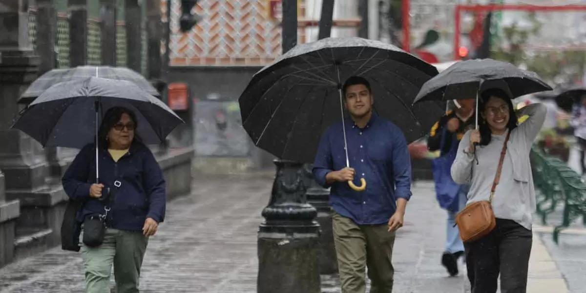 HOY habrá lluvias con tormentas eléctricas en territorio poblano