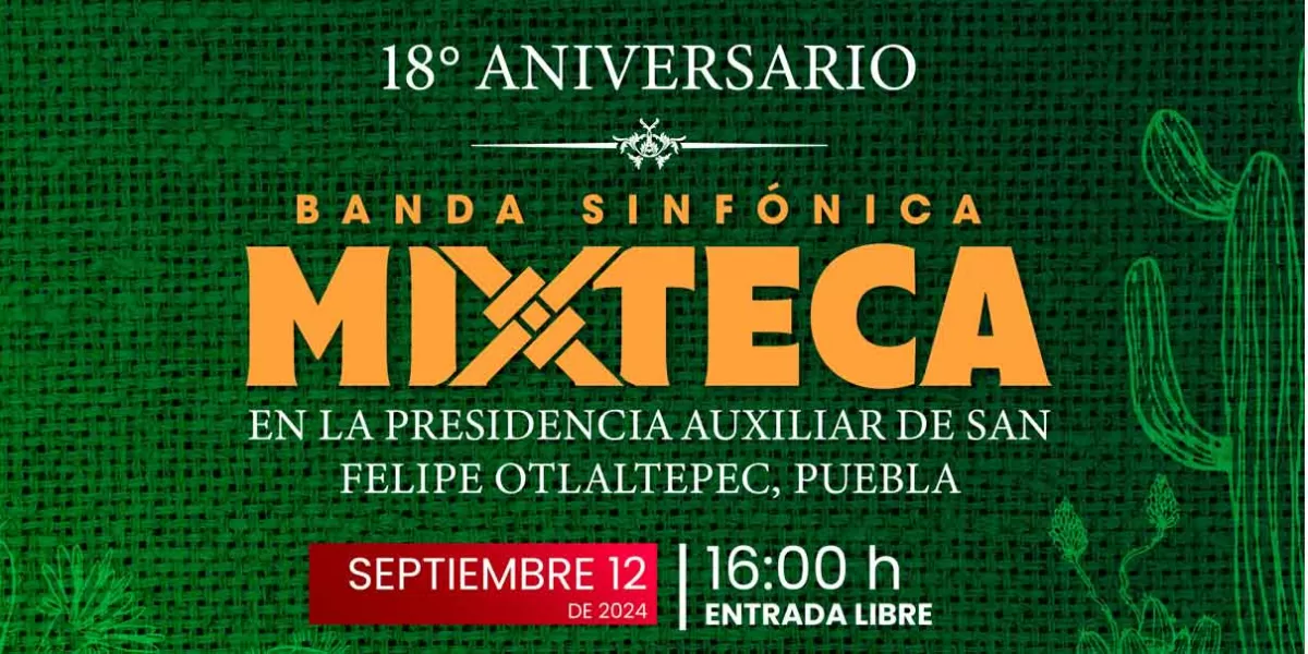 Concierto de aniversario de la Banda Sinfónica Mixteca en Tepexi 