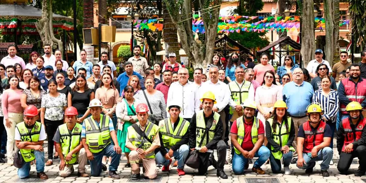 Huauchinango participó en el Simulacro Nacional de Sismo 2024