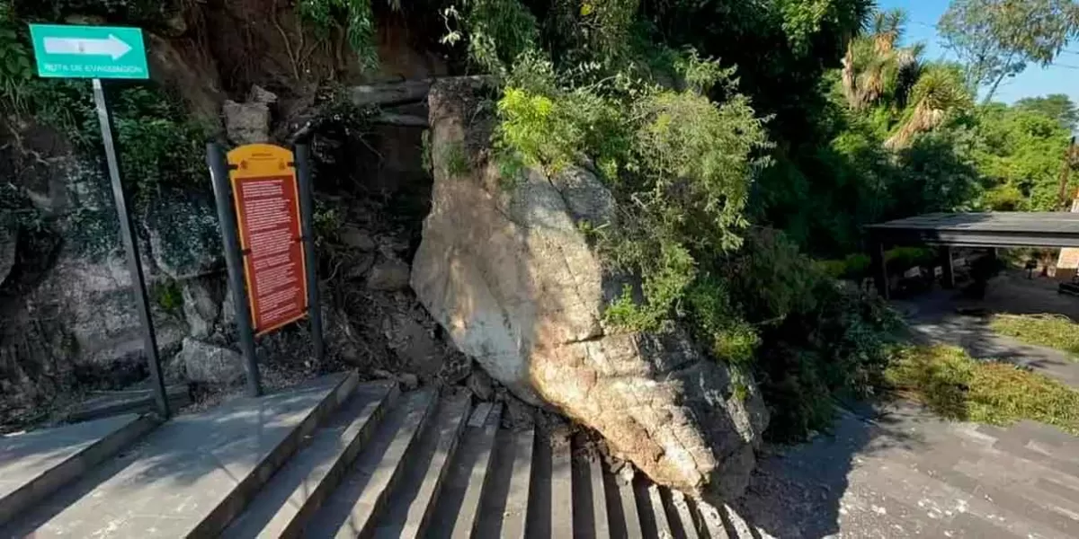 Desprendimiento de roca en cerro de San Miguel no pone en riesgo Atlixcáyotl 2024