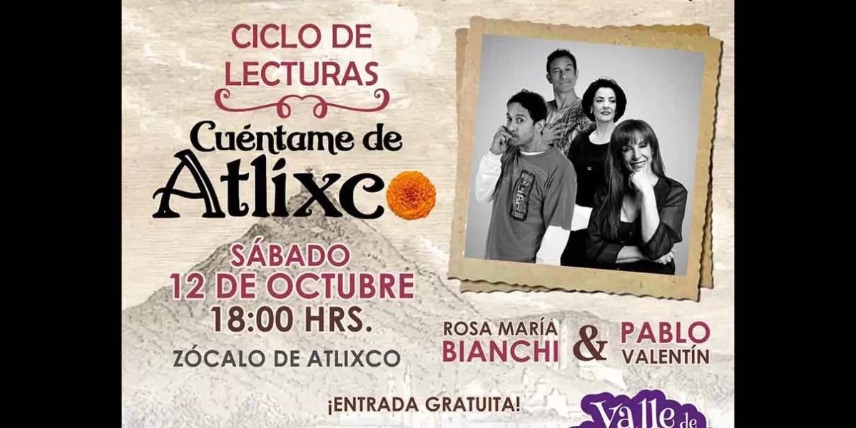 Sábado de lectura en Atlixco con Rosa María Bianchi y Pablo Valentín