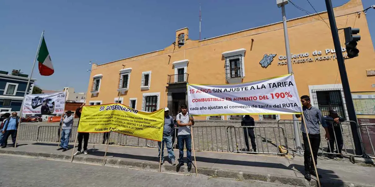 NO al alza al pasaje en Puebla