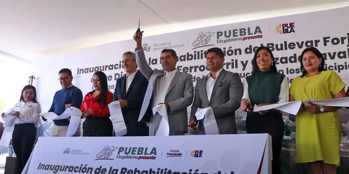 Inauguran reencarpetamiento del Bulevar Forjadores en Cuautlancingo