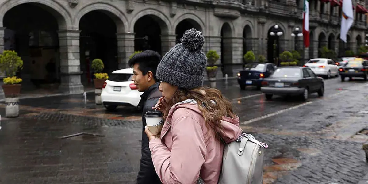 Frente frío traerá aire polar, lluvias y heladas en Puebla