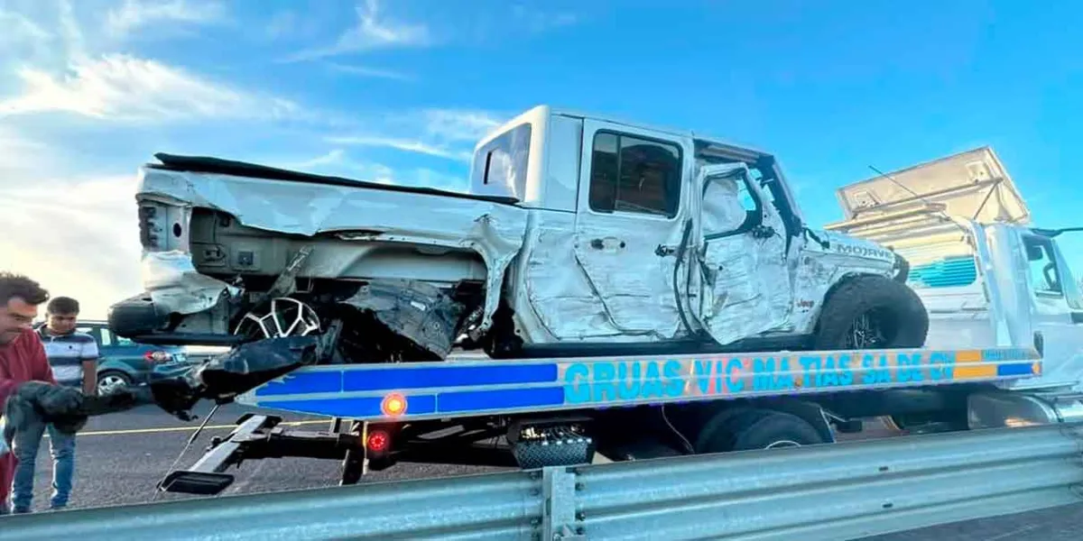 Edil de Xicotepec sufre accidente en la México-Tuxpan; solo presenta lesiones menores