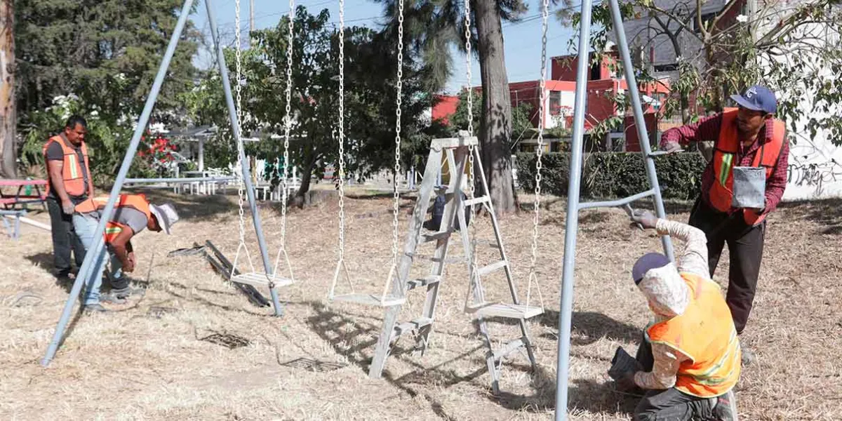 Supervisa Chedraui mantenimiento a los espacios públicos del Infonavit Amalucan