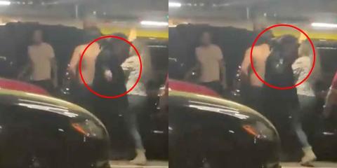 VIDEO. A BALAZOS mujer amedrenta a personas en estacionamiento