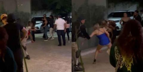 ¡Se dan con todo! Mujeres protagonizan pelea afuera de un bar en Mérida