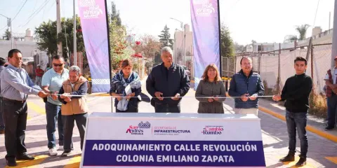 San Andrés Cholula avanza con la rehabilitación de la calle Revolución