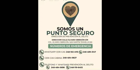 ‘Puntos Seguros’: Nuevo programa en Texmelucan para auxiliar a ciudadanos en riesgo