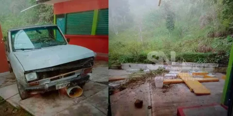 Conductor de camioneta se metió a telesecundaria de Xicotepec