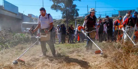 Gobierno municipal y estatal trabajan juntos por el bienestar urbano en San Pedro Cholula