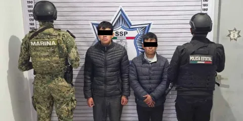Atrapan a dos huachigaseros con camión robado y 8 mil litros de gas