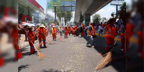 Participó OOSL en el Desfile del 5 de Mayo con operativo especial de limpieza