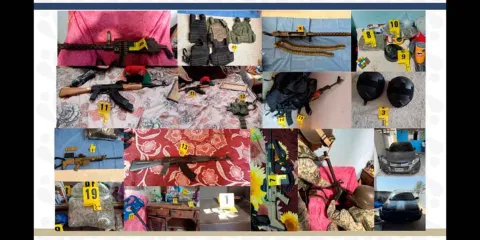 Fuerzas de Seguridad desmantelan casa de seguridad de grupo delictivo en Tlalancaleca