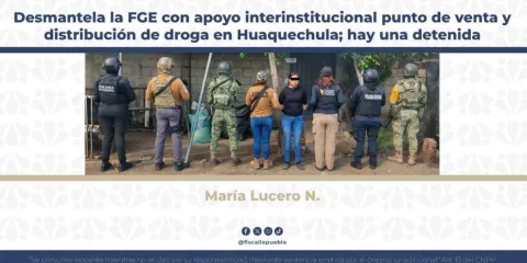Desmantelan punto de venta de droga en Huaquechula; cae mujer con más de 120 dosis de cristal