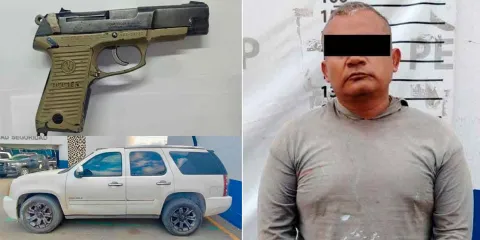 Detiene a hombre armado y con camioneta blindada en Tepeojuma 