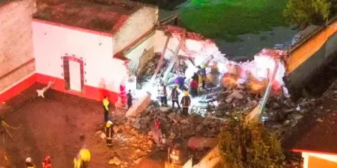 Explosión de pirotecnia en Totolac deja ocho lesionados y daños en kínder Montessori