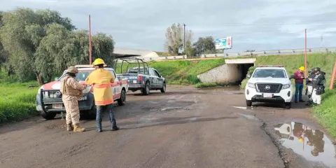 Fuga de gas por toma clandestina causa desalojo de familias en límites de Huejotzingo y Tlaxcala