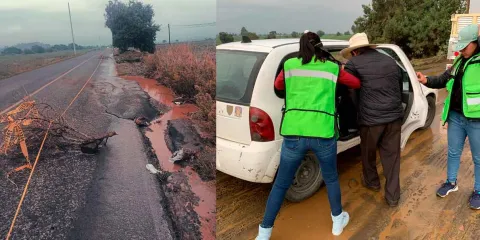 Lluvias bloquean paso entre Ahuatepec del Camino y San Francisco de Asís en Serdán