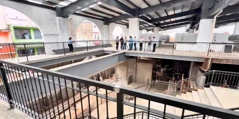 Avanza la construcción del nuevo mercado municipal de Huauchinango